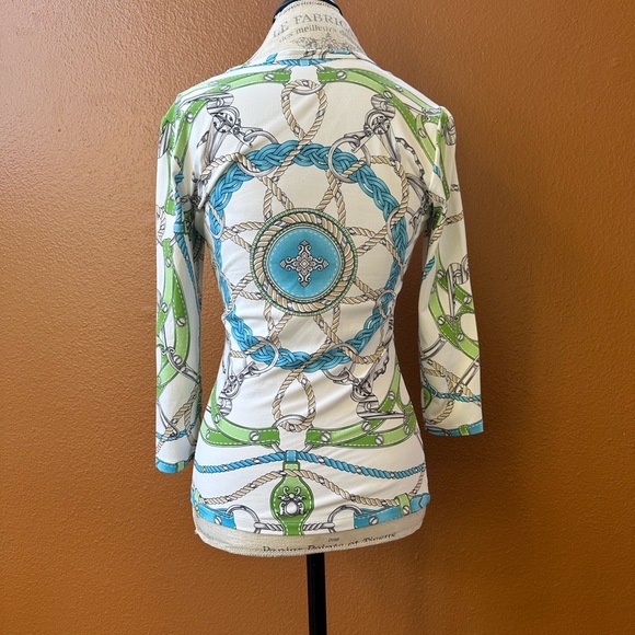 J.McLaughlin Nautical Print Catalina Cloth Top Extra Small Excellent Condition! - Picture 3 of 5